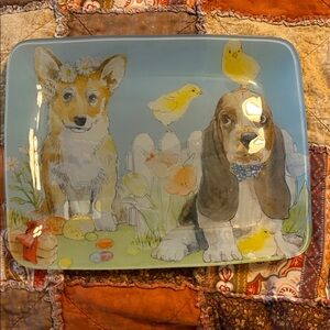 Prima design  Dog-Themed Decorative Tray with Puppies and Chicks